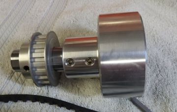 Belt Drive Billet Crankshaft Mandrel with Pulley